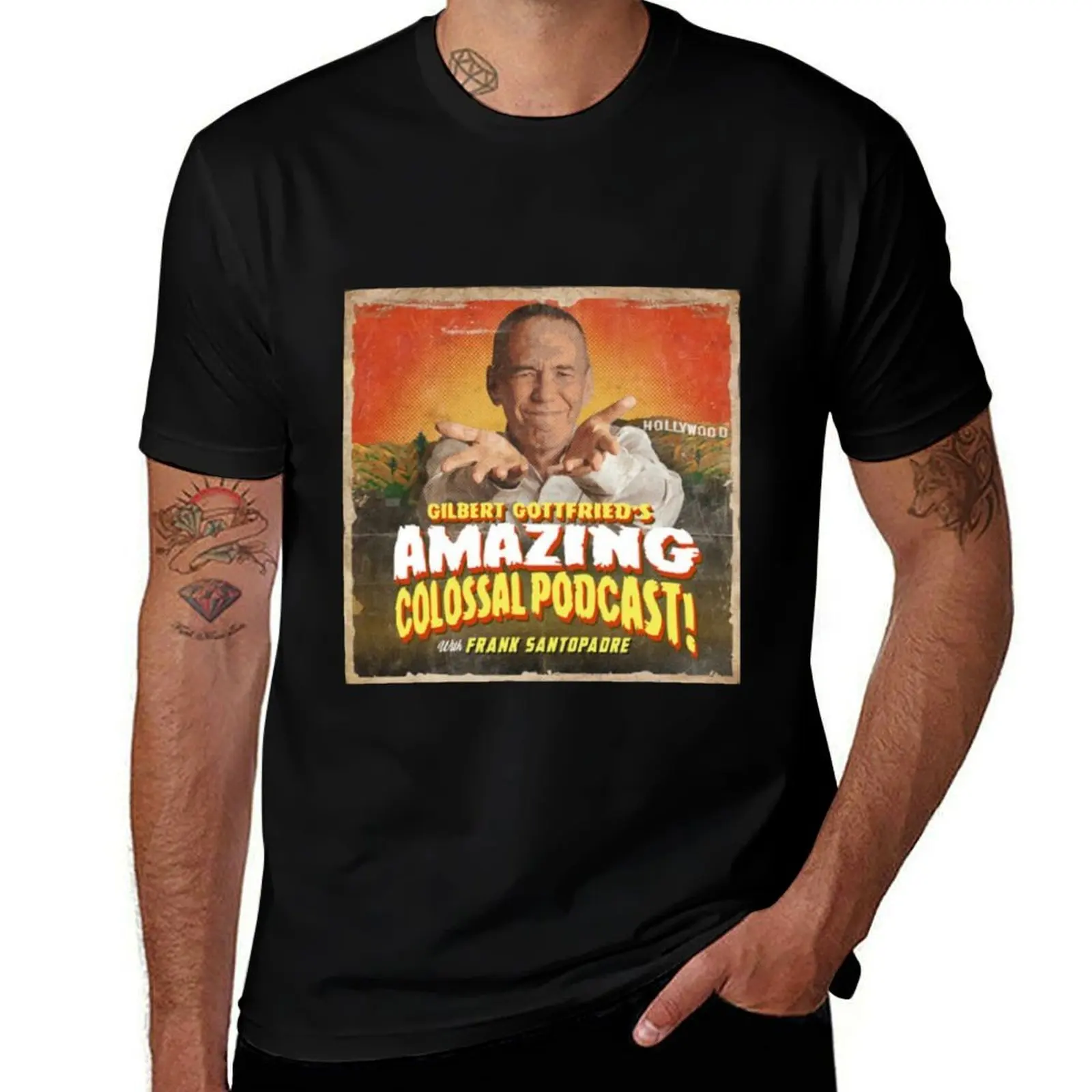 Gilbert Gottfried podcast T-Shirt Work Daily Short Sleeve Top