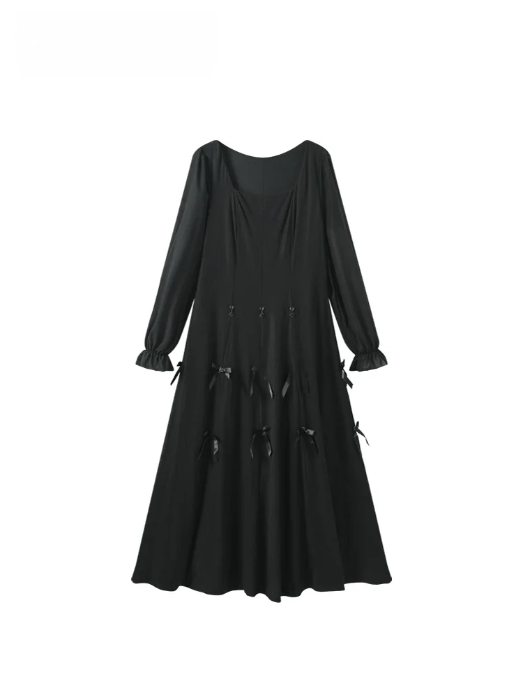 

Cara CLUB Длинная юбка размера с квадратным воротником большого размера Све Dr, женская осенняя юбка для похудения, юдная юбка для похудения