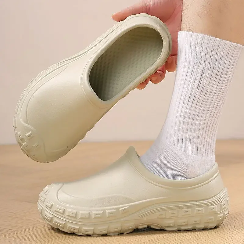 Kitchen Work Shoes Men Women Slip Resistant Waterproof Oil Proof Thick Sole Wear Resistant for Chef Food Industry