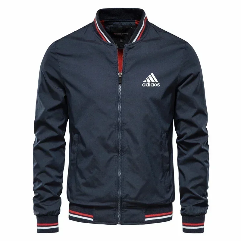 

2025 Spring/Summer New Trend Men's Collar Standing Jacket for Outdoor Leisure and Sports with Zipper, Golf Men's Baseball Men's