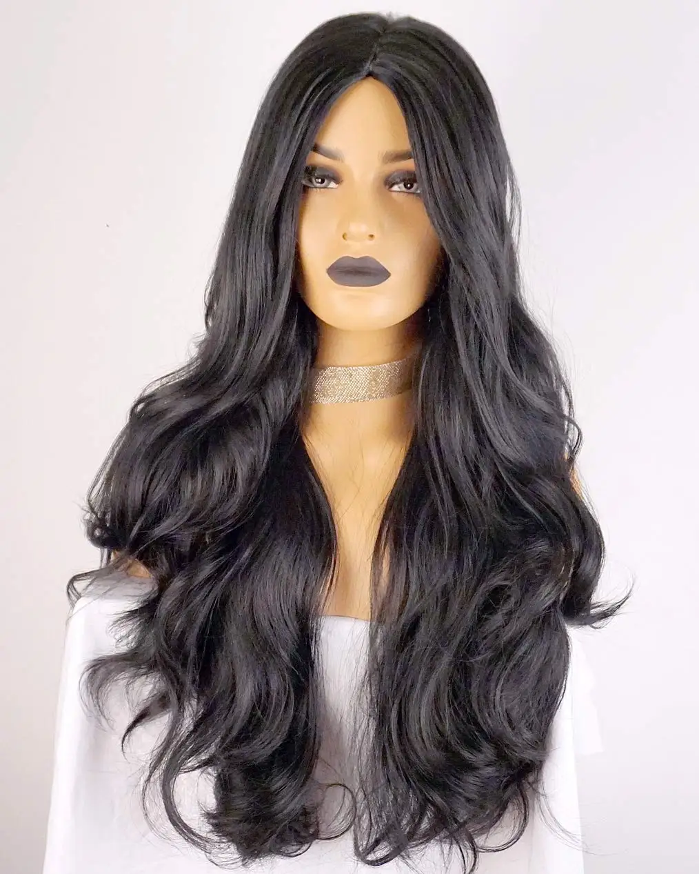 The Witch Yennefer of Vengerberg-Costume Long Noir Naturel pour Femme, Fibre Synthétique, Degré de Chaleur, Partie Latérale