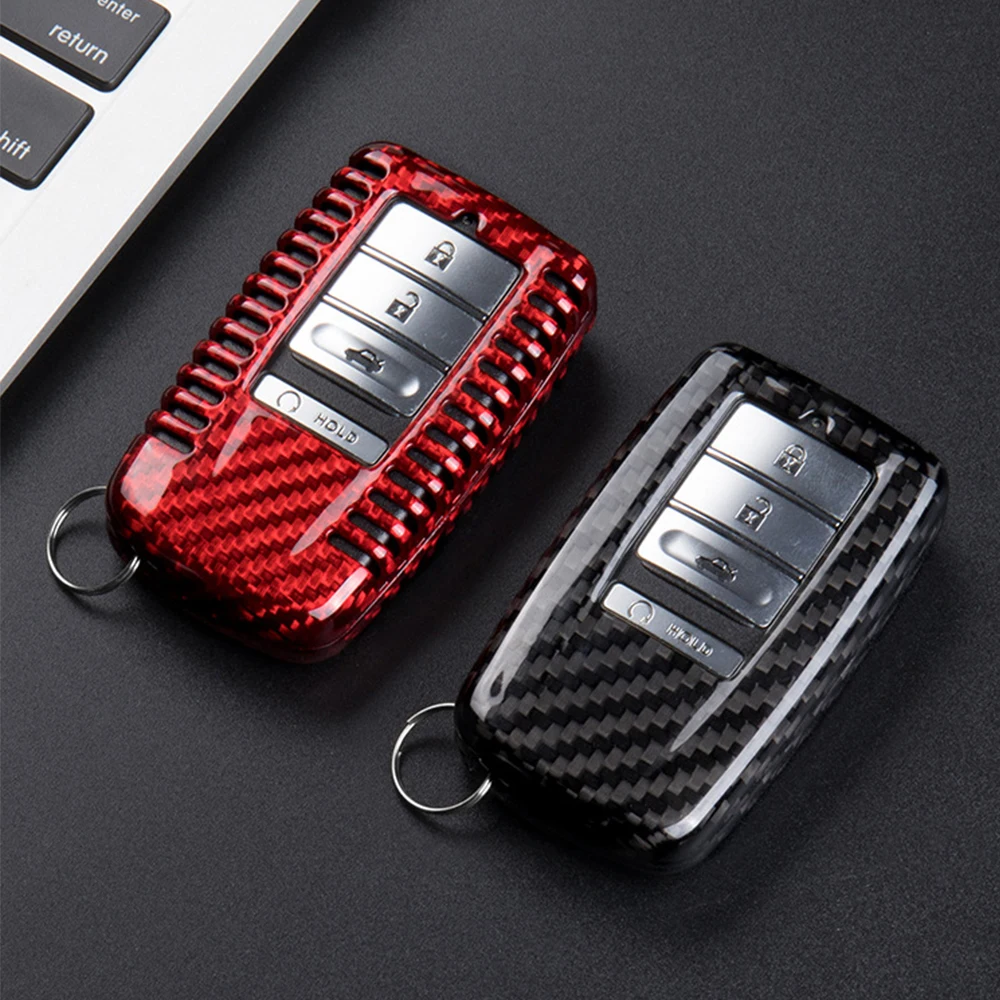 1 Set Real Carbon Fiber Car Key Case Cover Shell For Honda Acura 2019 2020 2021 RDX CDX MDX TLX-L Key Protective shell