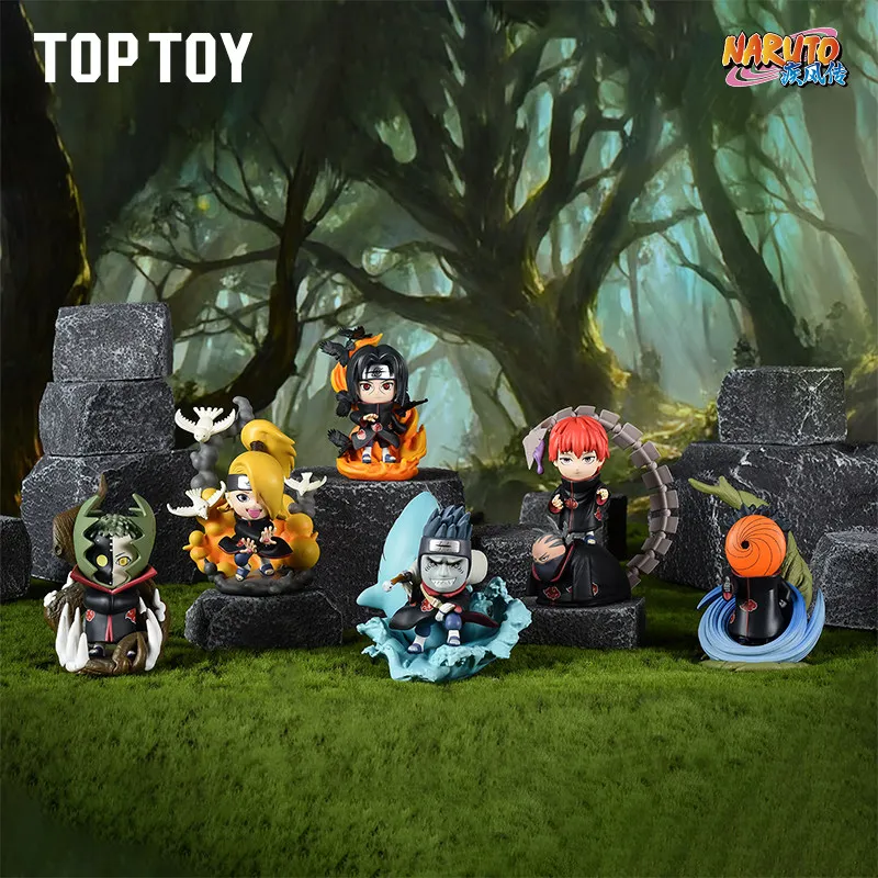 TOPTOY Naruto Akatsuki Series Trendy Blind Box Doll Guess Bag Toys Mystery Box Desktop Ornaments Collection Anime Action Figure