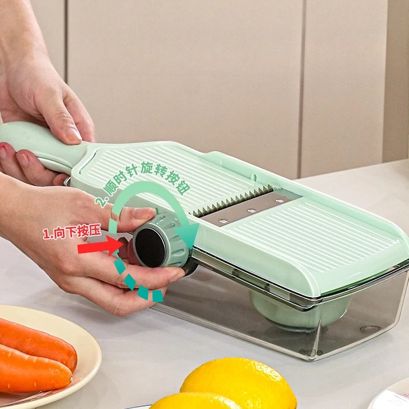 Portable Manual Vegetable Slicer Commercial Grater Potato Shreds Vegetable Slicer Kitchen Plastic Нарезатель Овощей MH40QCJ
