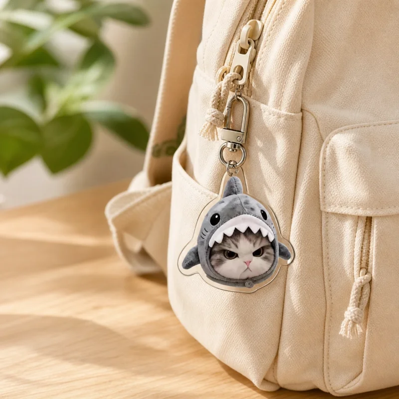 Custom Pet Keychains Cartoon Llavero Key Chain Photo Customized Anime Charms Clear Acrylic Personalized Designer Keychains Gift