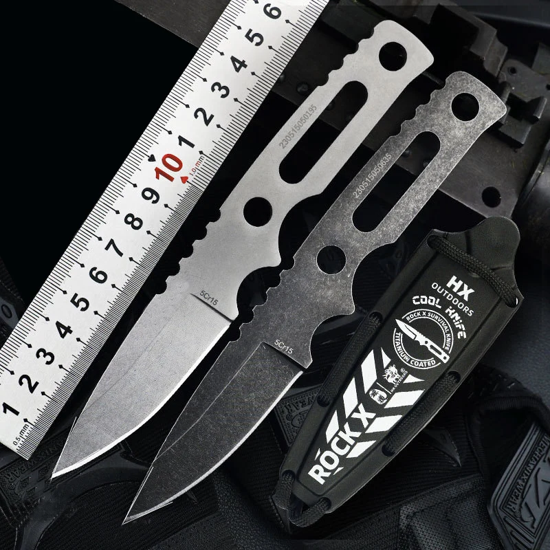 

Free shipping Fixed Blade Knife 5CR15 Stainless Steel blade with sheath field knife camping EDC tool