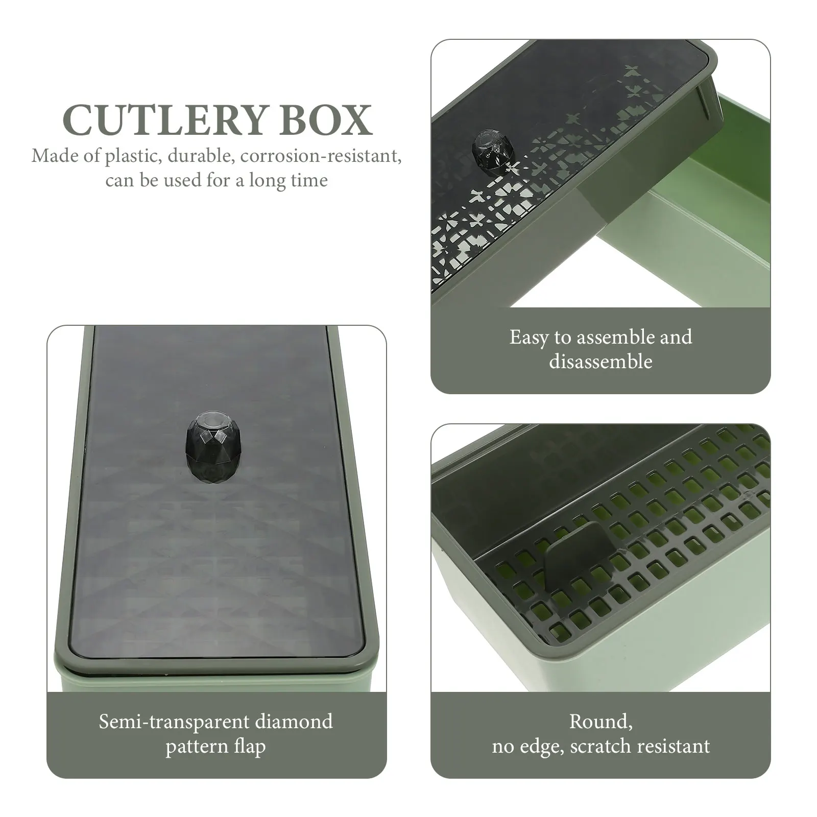 

Dust-Proof Cutlery Storage Box Utensil Organizer Household Kitchen Container Knife Chopstick Holder Elegant Space-Saving
