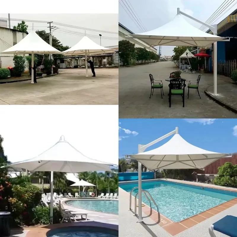 Landscape Tension Membrane Umbrella Park Scenic Square Sunshade Rain Shelter Outdoor Pavilion Awning