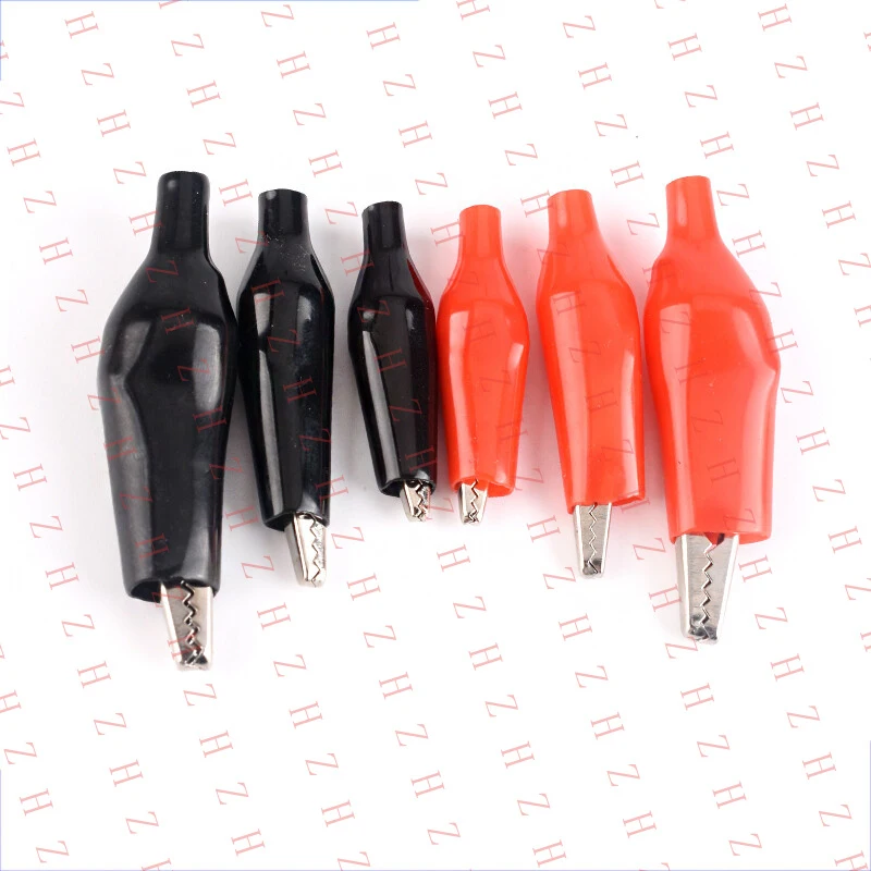

U+Crocodile Clips Black Red Test Clip Alligator Connector with Insulated PVC Cover【Wholesale private message sellers】