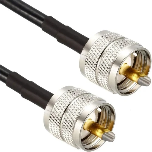 Extensión de Cable macho PL259 UHF a PL259 UHF, Conector de Cable Coaxial RG58, engarce para RG58, 50ohm, entrega rápida, latón y cobre