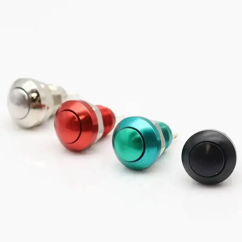 10pcs 8mm Reset Momentary Metal Push Button Switch Waterproof IP65 Car Auto Engine PC Power Start Starter Horn Doorbell Bell