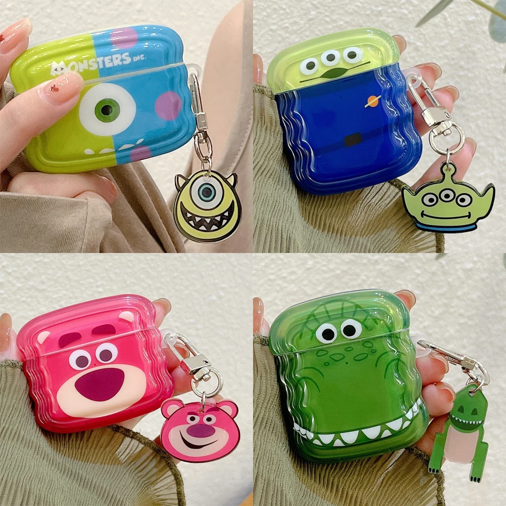 Toy Story Aliens Earphone Case for Apple AirPods 1 2 3rd 4 2024 Pro 2 2022 Cover Box with Pendant Accessories