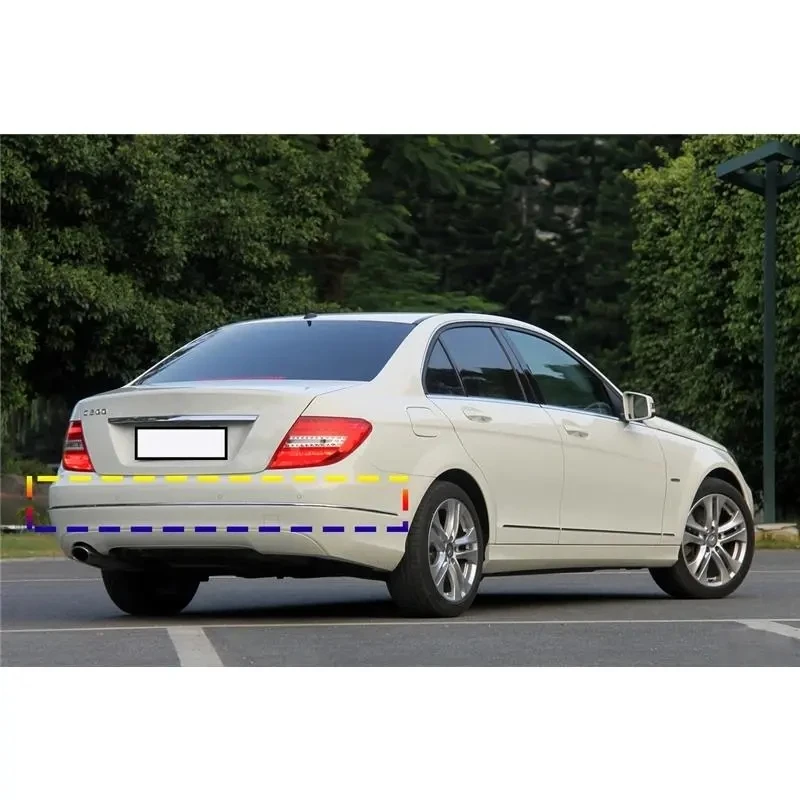 Rear bumper chrome decorative strip For Mercedes Benz C Class  W204 2008-2013