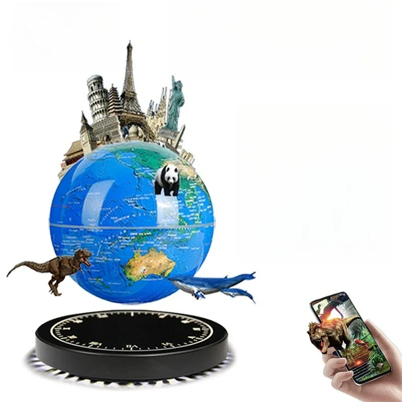 

Magnetic levitation globe 14CM 6 inch high definition AR globe, teaching ornaments, primary and secondary schools, Chinese 3D