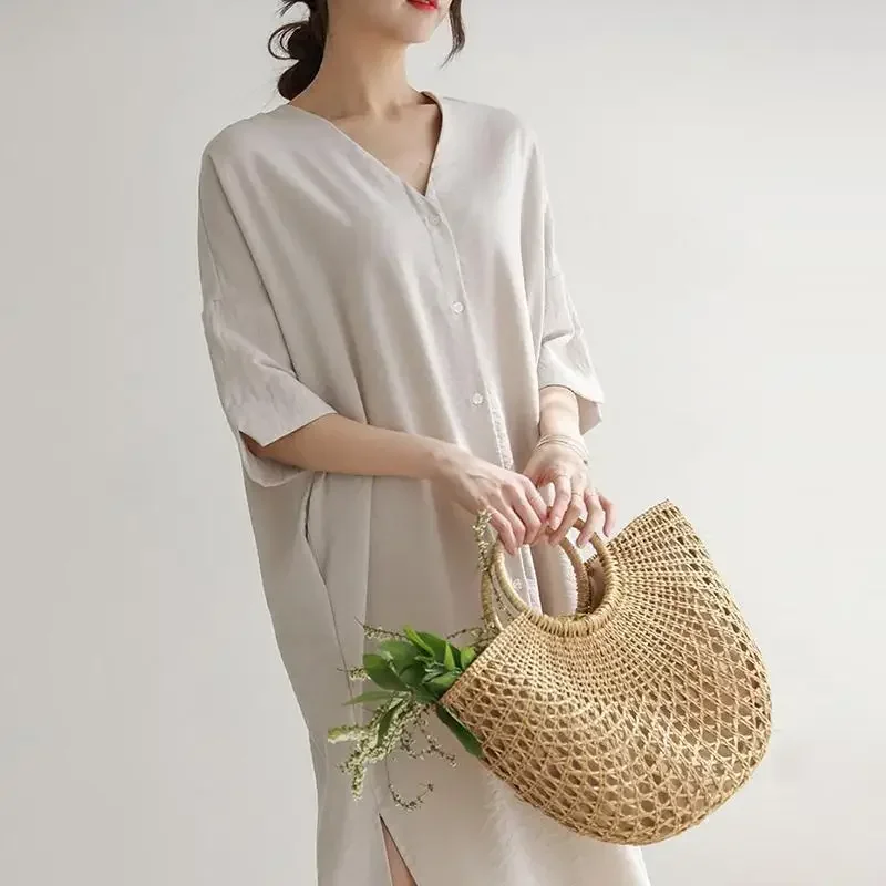 Luxury Hollow Designer Beach Shoulder Bag High Quality Brand Straw Handbag Women Summer Raffia Woven Travel Basket Tote Bags