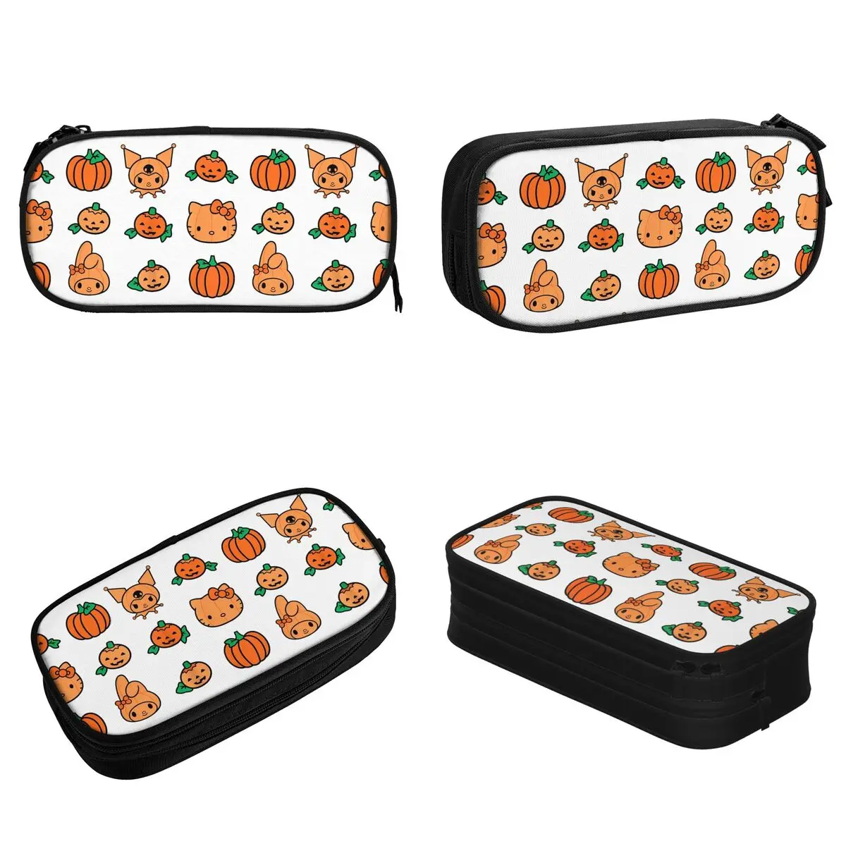 Hello Kitty My Melody Kuromi Pumpkins Halloween Pencil Case Pencil Pouch Pen Box Girls Boys Large Storage Bag School Supplies