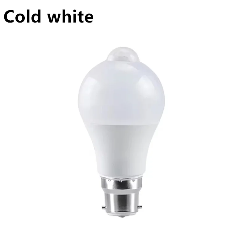Lampadina LED attivata dal movimento B22 85-265V 12/15/18/20W Sensori di movimento Lampadina di sicurezza crepuscolare Lampadina LED con accensione automatica