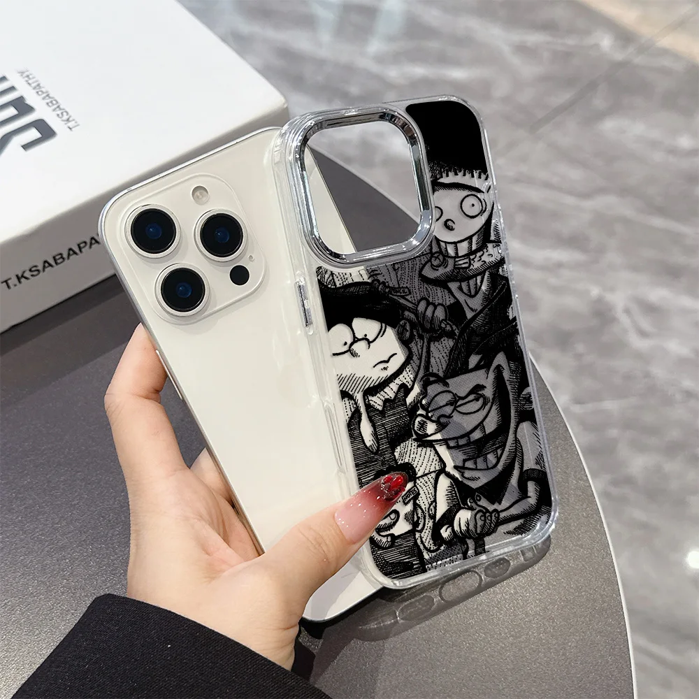 حافظة هاتف كارتونية E-Ed Edd N Eddy لهاتف آيفون 17 16e 16 15 14 13 12 11 mini Pro Max X XR XSMAX 8 Air Plus غطاء ناعم شفاف #3