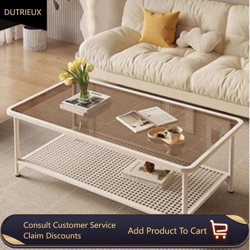 

Modern Small Coffee Table Luxury Glass Clear Nordic Coffee Table Minimalist Floor Mesas De Centro Para Sala Home Furniture