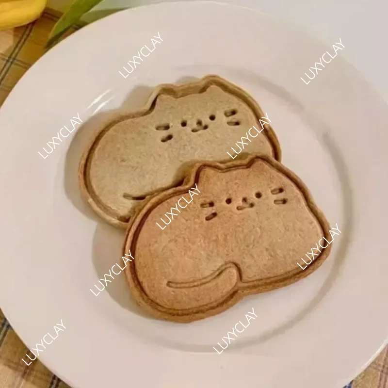 Cartoon Kitten Cookie Mold Cute Cat Fondant Cookie Cutter Frosting Dessert Decorating Tool Cat Biscuit Mold Baking Supplies