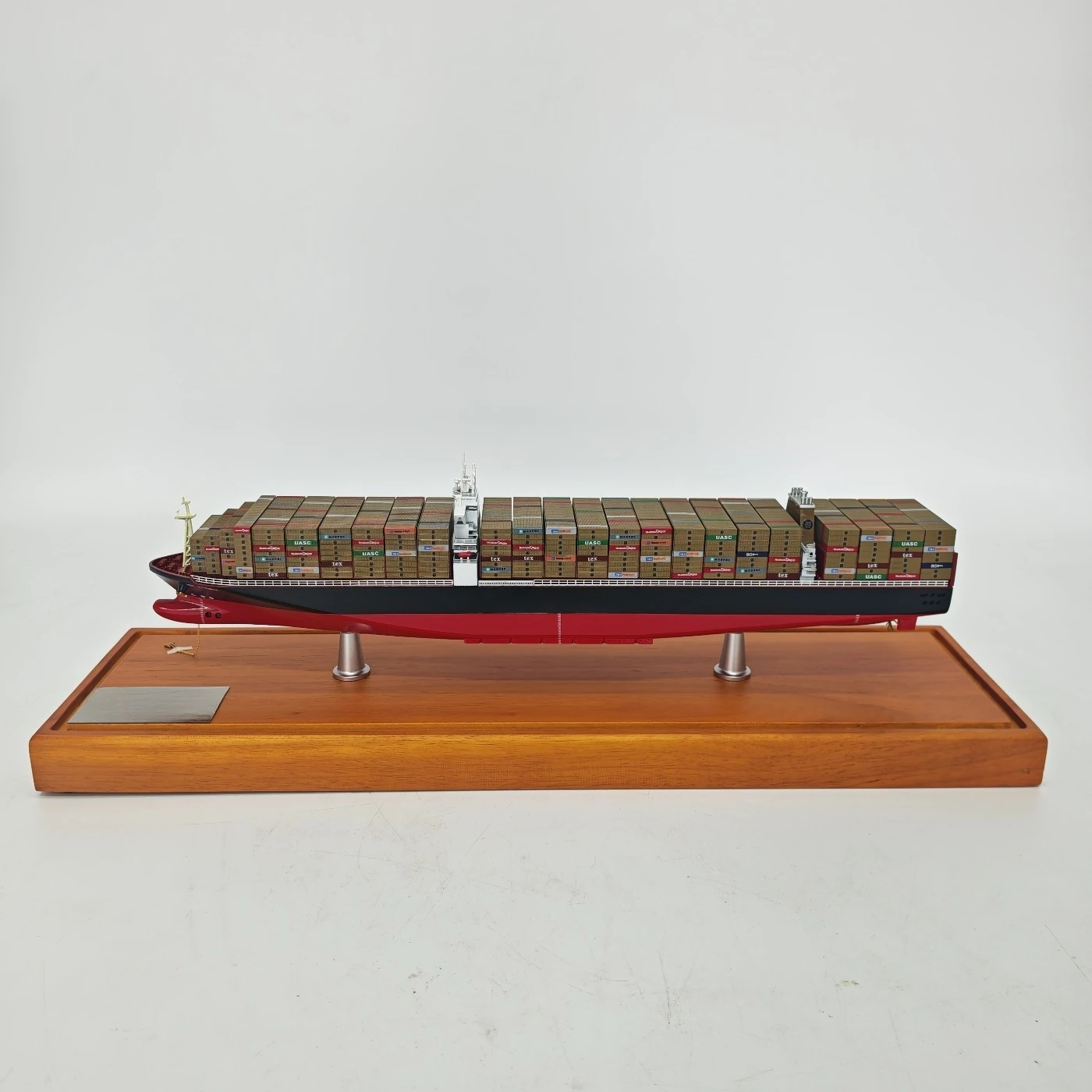 1/600 محاكاة البحر الأبيض المتوسط الحاويات نموذج باخرة 70 سنتيمتر مصنوعة من مادة سبيكة السفن نموذج ثابت السفينة لعبة الزينة #2