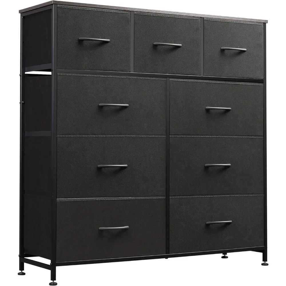 

Dressers 9-Drawer Dresser, Fabric Storage Tower for Bedroom,Hallway, Entryway, Closet,Tall Chest Organizer Unit with Fabric Bins