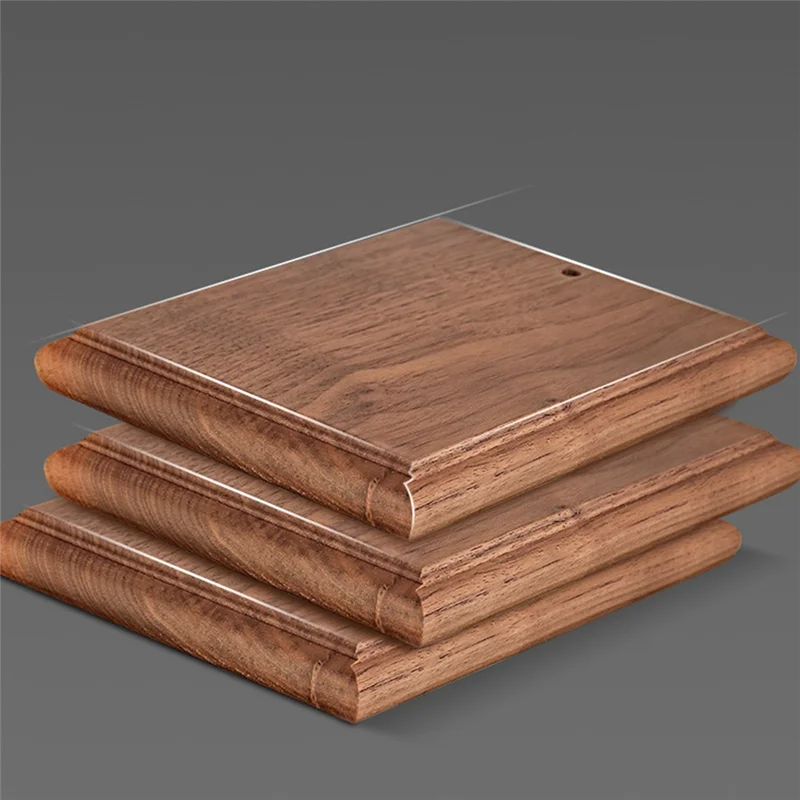 -AT52 Pour Over Coffee Maker Stand With Wood Base Adjustable Height Rack Dripper Filter Holder For Manual Brewing Wood