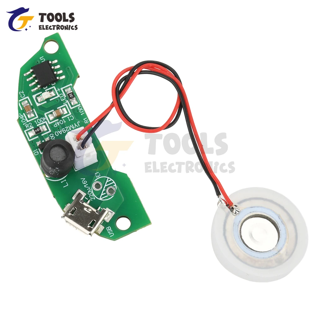 

1.5-2W Ultrasonic Mist Maker Fogger Atomizer DC5V Micro USB Half-Circle Circuit Board DIY Ultrasonic Atomizing Humidifier Module