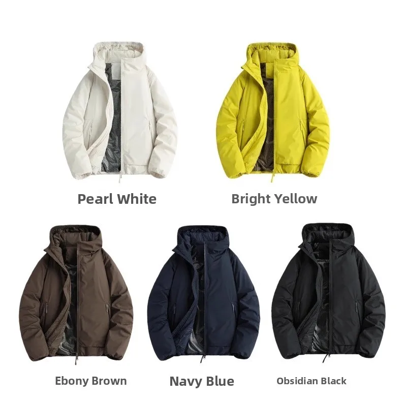 2025 خريف شتاء جديد Sle الرياضة في الهواء الطلق التنقل aphene يندبروف مقاوم للماء مقنعين القطن Jaet الشباب الوقوف صالح #5