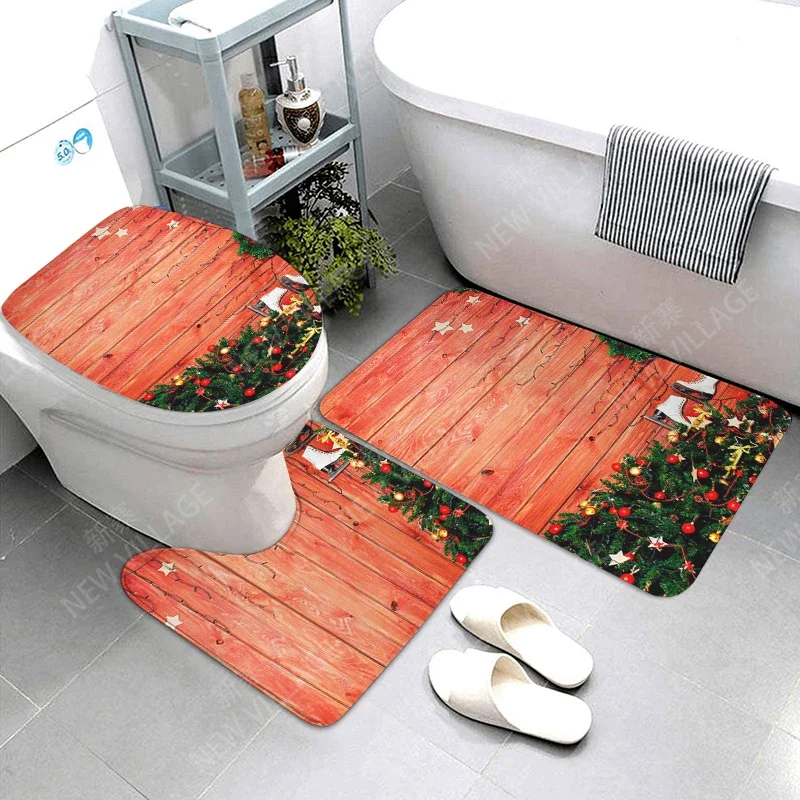 home bathroom floor mats Christmas animals Bath Foot mat modern bathroom accessories rug Toilet mat Bathtub anti-slip carpet