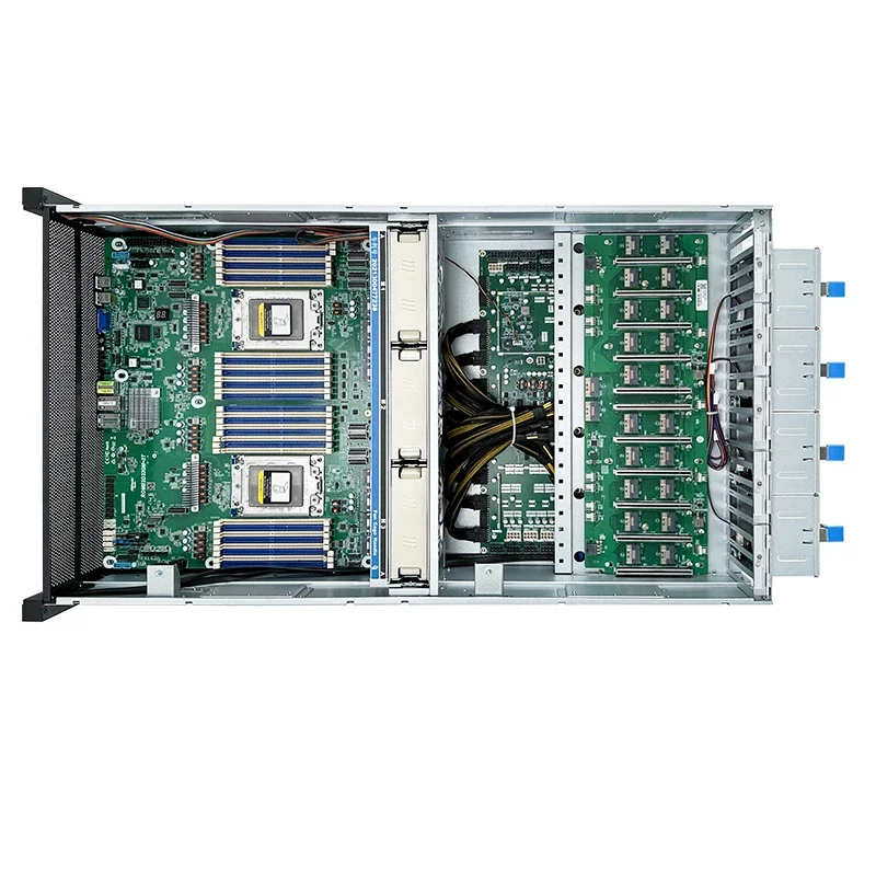 High Quality 4U Rack-Mounted GPU Server Chassis 8 4090 ATX Form Deep Learning AI Rendering USB Aluminium Fan Cool Style Stock