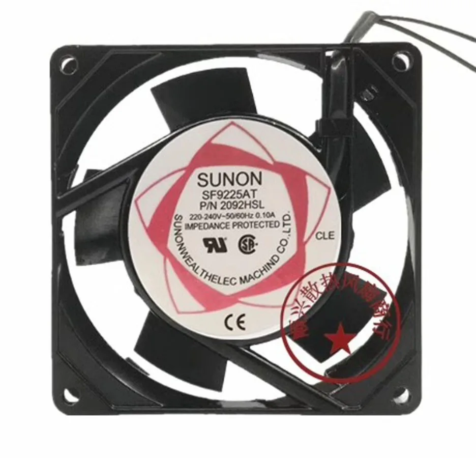 For  SUNON SF9225AT P/N 2092HSL 220V-240V 0.10A 9CM Cooling Fan