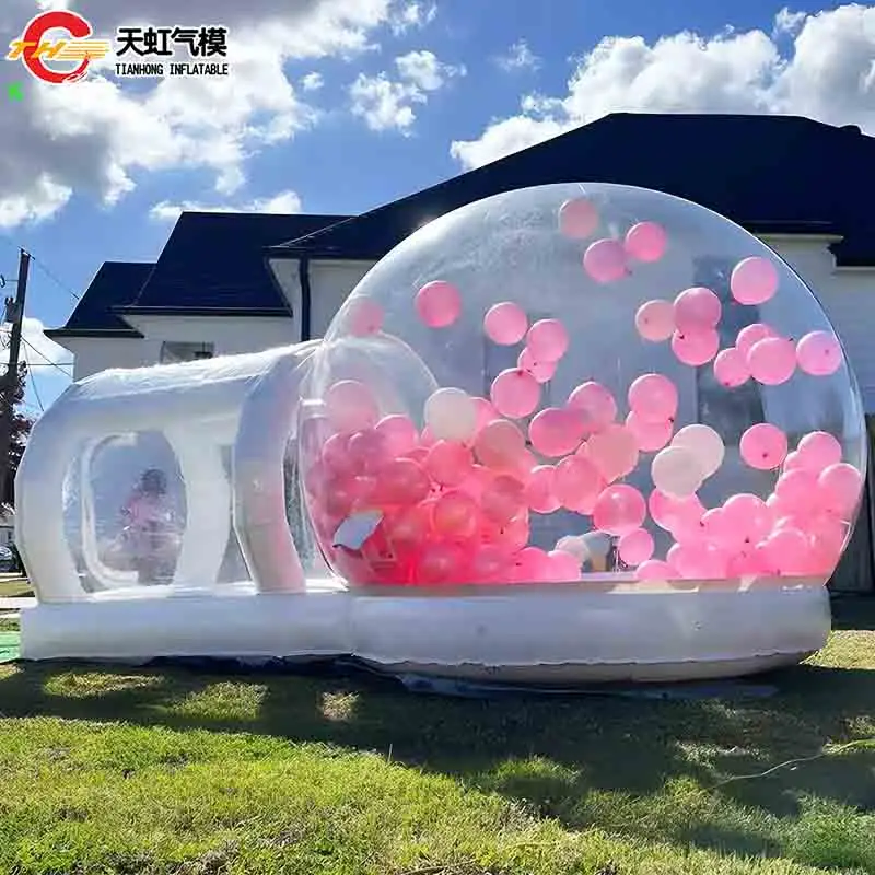

Fast Shipping Transparent Inflatable Bubble Balloon Bounce House Outdoor Camping Inflatable Tunnel Tent for Carnival Party