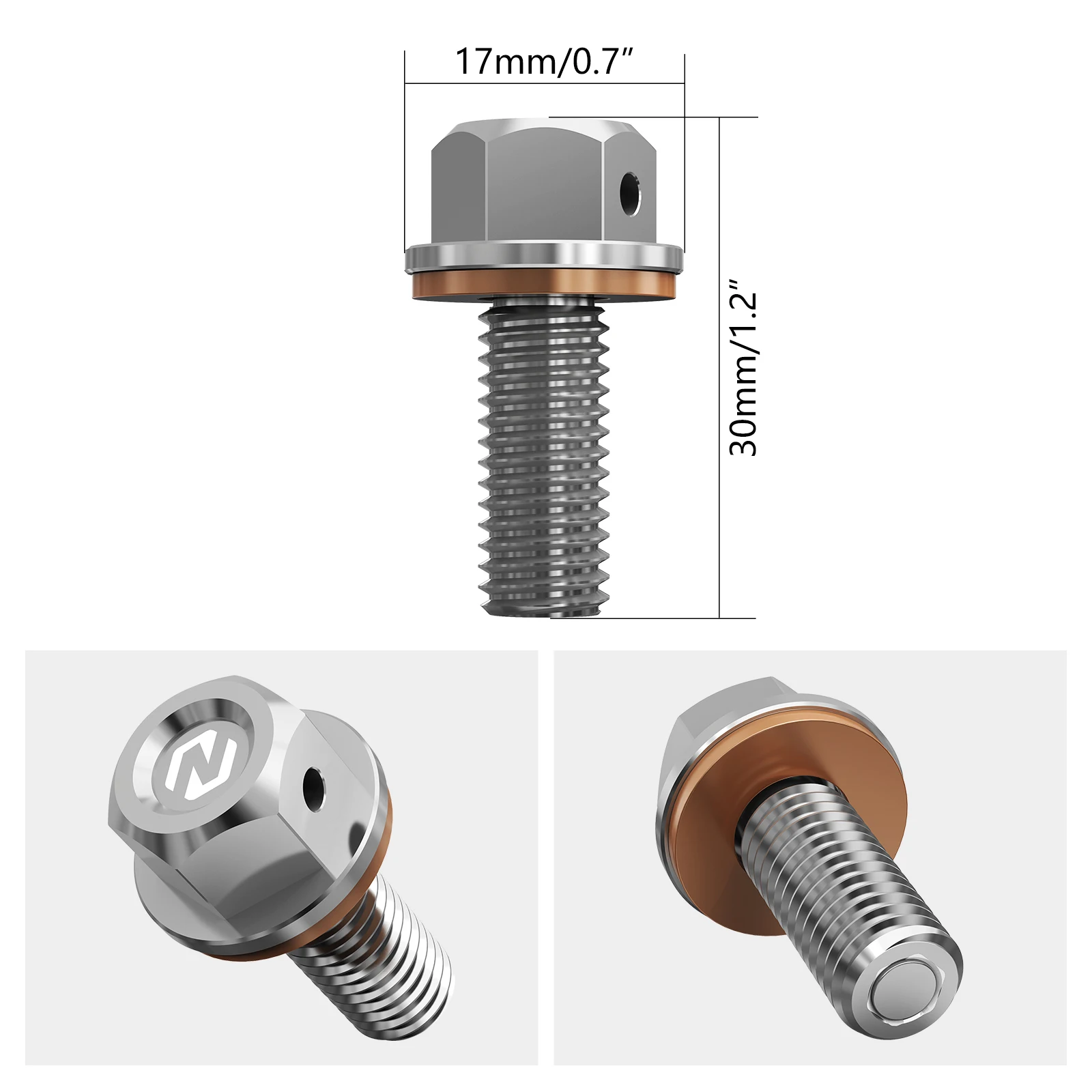 For Honda CRF250R CRF250X 2009-2016 CRF450R CRF 450R Suzuki RMZ450 RMZ250 2013-2016 M8X1.25 Magnetic Oil Drain Bolt Plug Screw