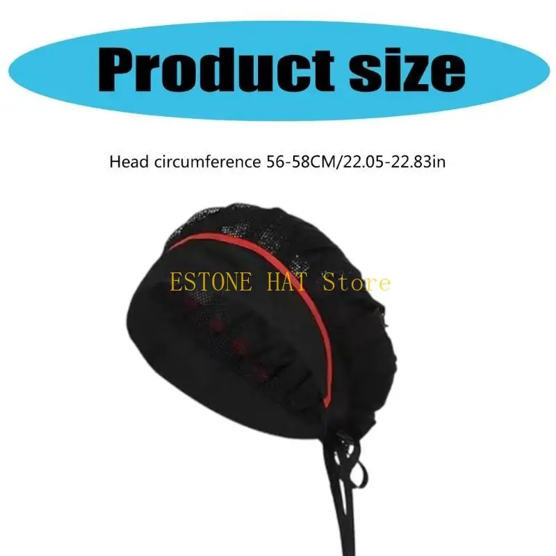 49MF 요리사 모자 조정 가능한 요리 모자 통기성 요리 모자 가정용 남여 헤어 커버