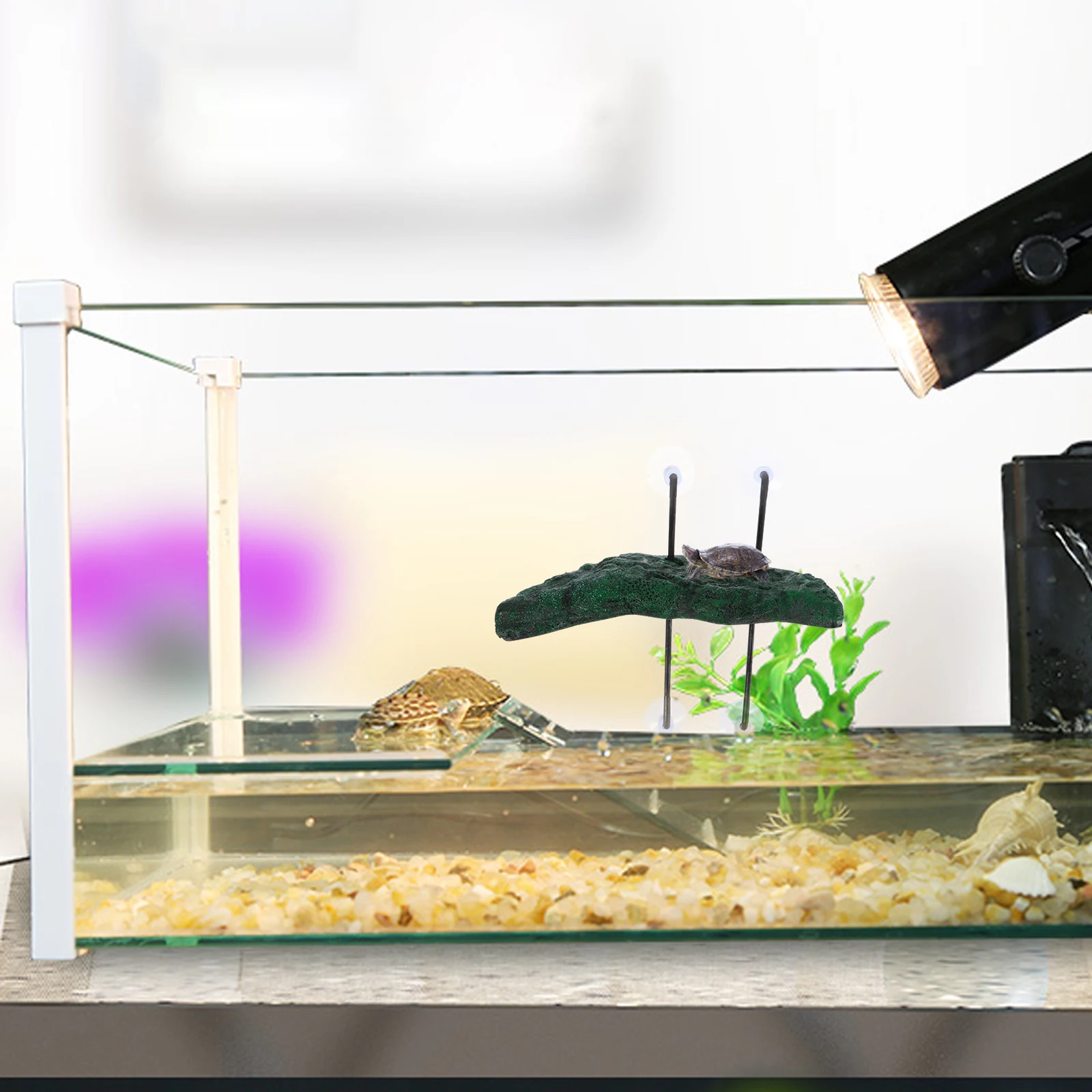 

Floating Island Basking Platform Dock for Turtles Reptile Tank Decoration Multi-functional Versatile Pet Supplies Realistic