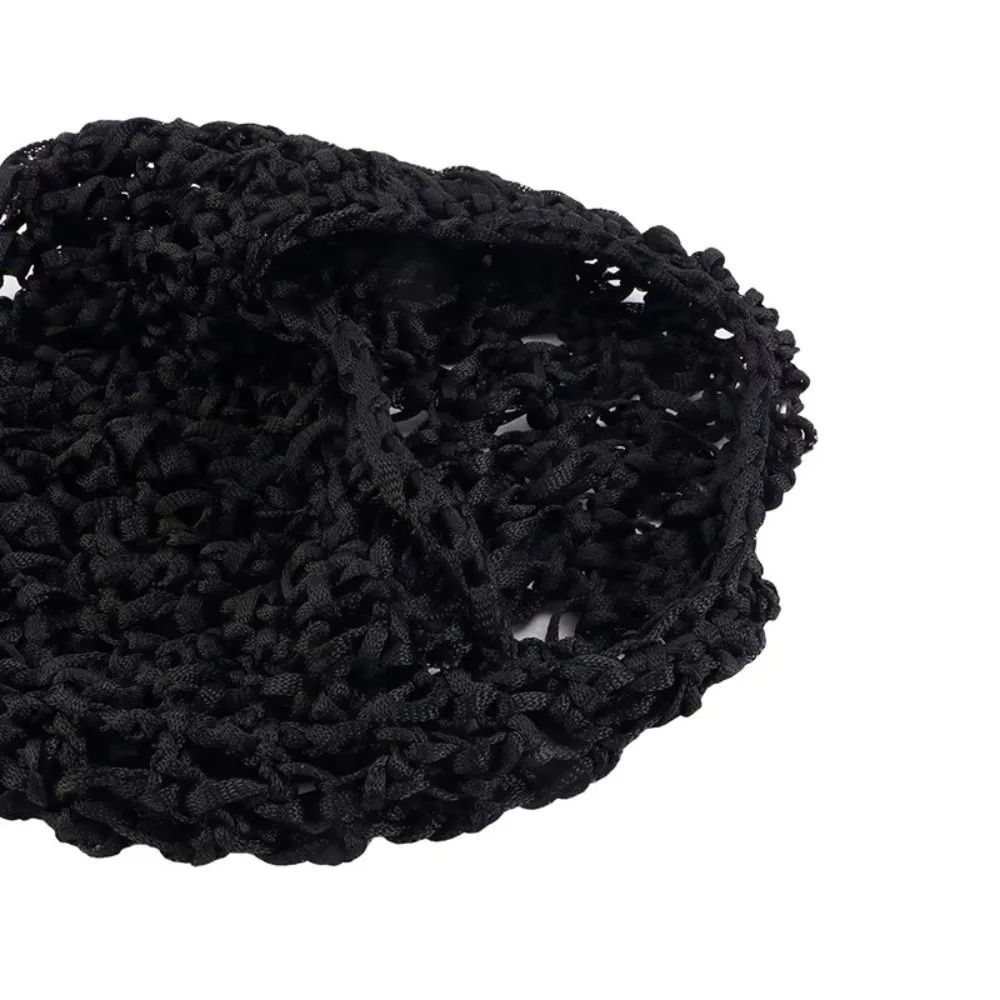 Simple Breathable Hair Net Cap Crochet Cap Hollowout Mesh Turban Hat Comfortable Chemo Cap Hats Sleeping