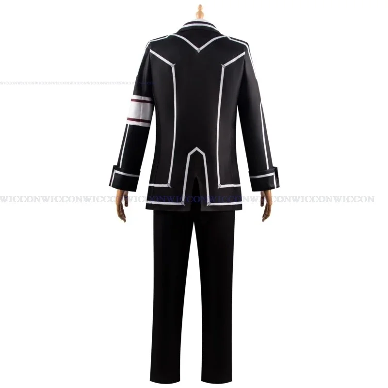 Kiryu Zero Anime Vampire Knight Cosplay Costume Kiryu Zero Wig School Uniform Black Suit Women Men Halloween Party Cosplay Suit