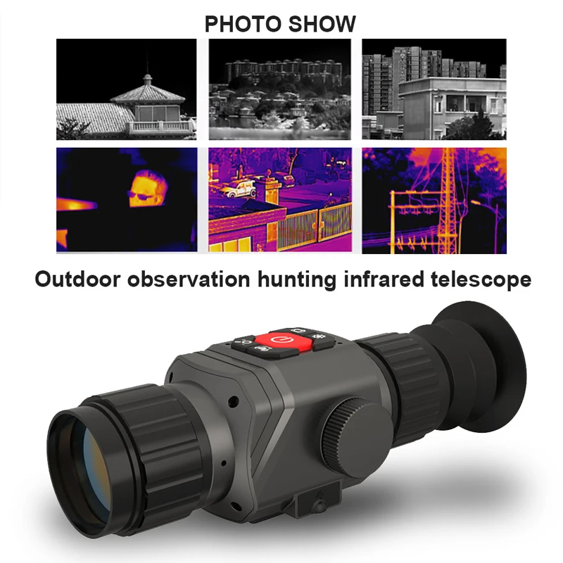 Cámara térmica para caza y HT-C8, lente infrarroja con visión nocturna, enfoque ajustable, para exteriores