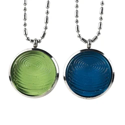 CAMAZ Amezcua Chi Pendant Green Glass Energy Pendant Stainless Steel Frame