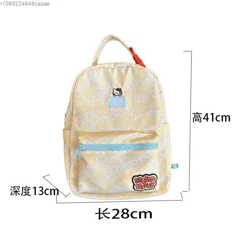 Sanrio Hello Kitty New Aesthetic Backpacks Cartoon Print Y2k Women Korean Style Trend Bags Student Lightweight Cute School Bag