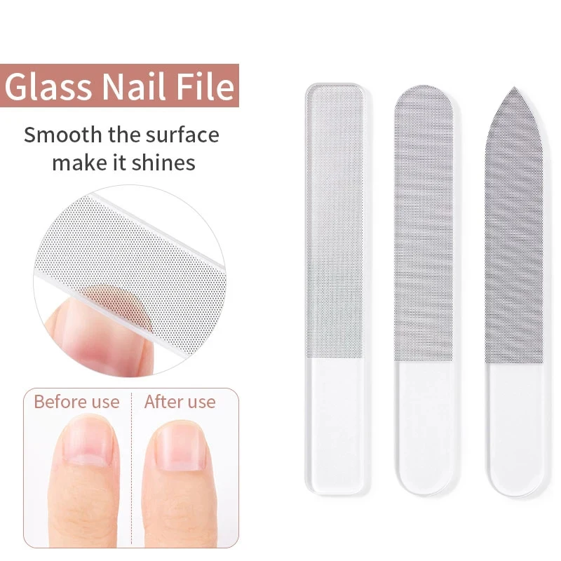 New Professional Nail Files Nano Glass Sanding Polishing Files Transparent Nail File Grinding Equipment Tools Manicure Art