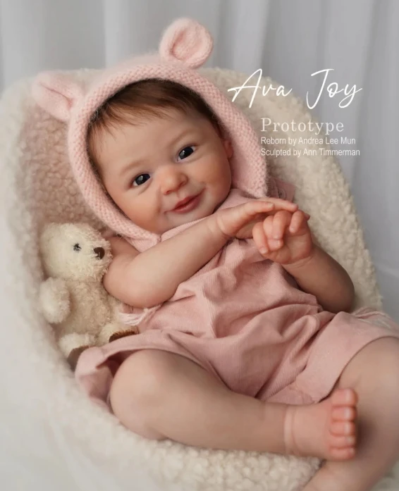 

NPK 20'' New Reborn Bebe Doll Kit Ava Joy Fresh Color Unfinished Unpaited DIY Doll Parts for Children Birthday Xmas Gift