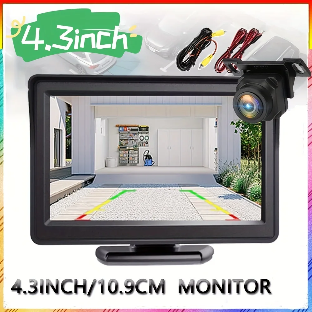 4.3inch Monitor Rear View Backup Camera for Cars Parking Universal Car Reverse Camera 12V Pickup SUV