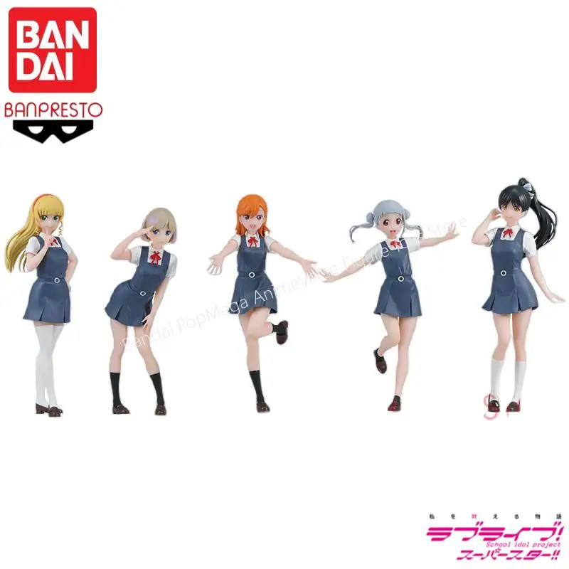 

В наличии Bandai Banpresto Lovelive Superstar Модель игрушки Five Sisters Красивые девушки Статуя Гараж Коллекционные украшения