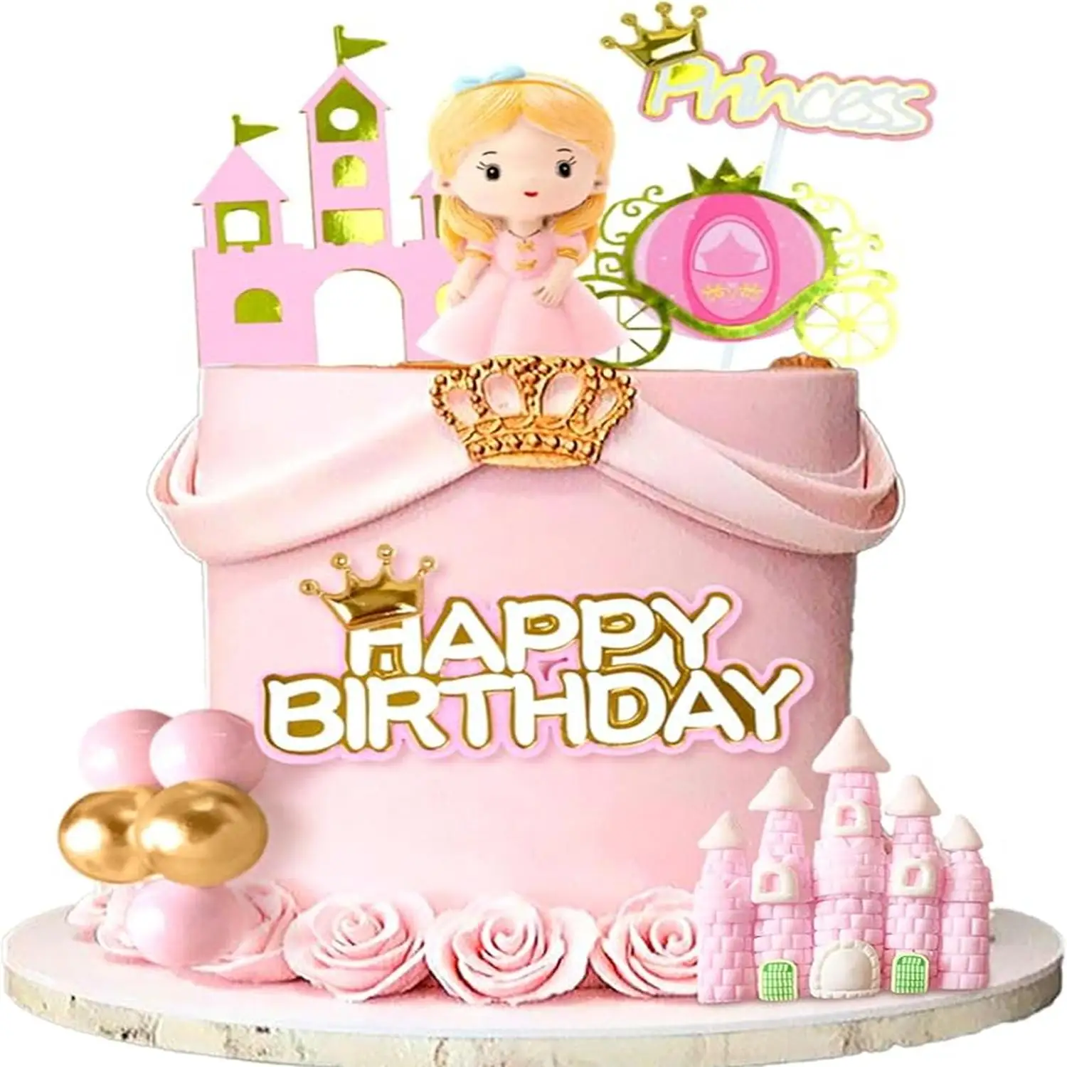 Prinzessinnen-Kuchendekoration Prinzessinnen-Kuchendekoration Mädchen-Kuchendekoration Babyparty für Mädchen Kuchen-Dekoration Geburtstag