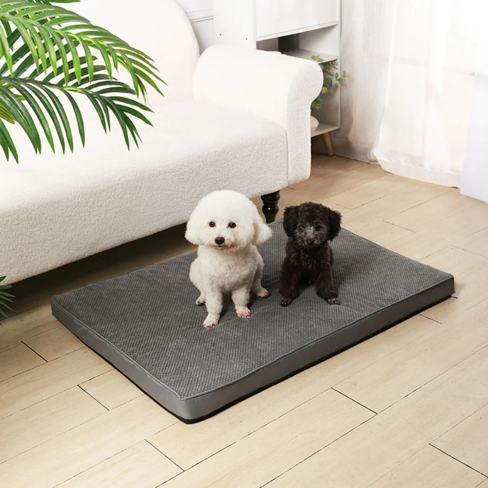 Hundebettmatte mit Reißverschluss, abnehmbare Haustiermatratze für Hunde, Schlafmatte, waschbare Hundematratze, Haustierunterlage, Kissen für kleine, mittelgroße Haustiere