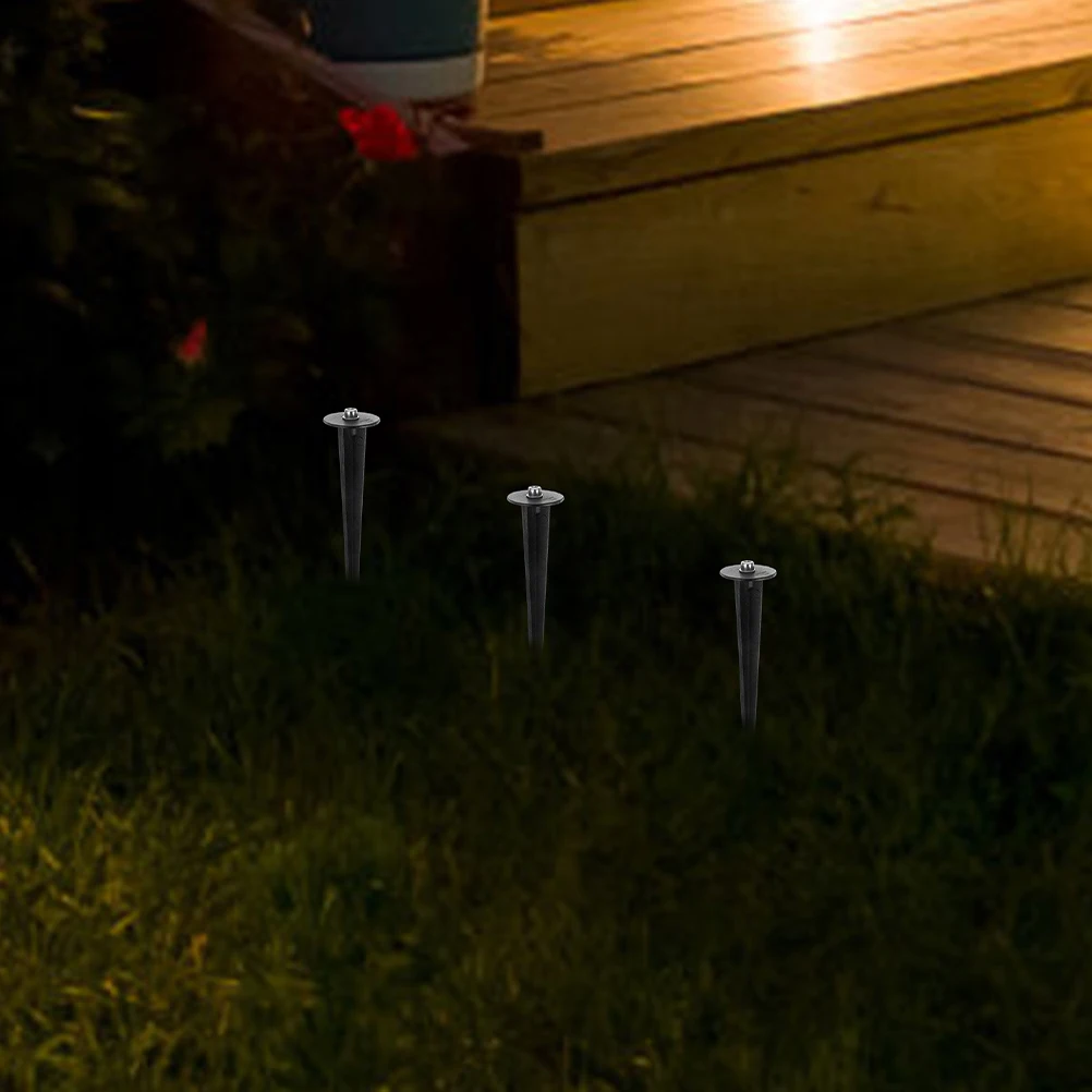 

4pcs Solar Ground Stakes for Outdoor Decorations Garden Lights Lawn Yard Black Metal Spikes outdoor light christmas for outdoor