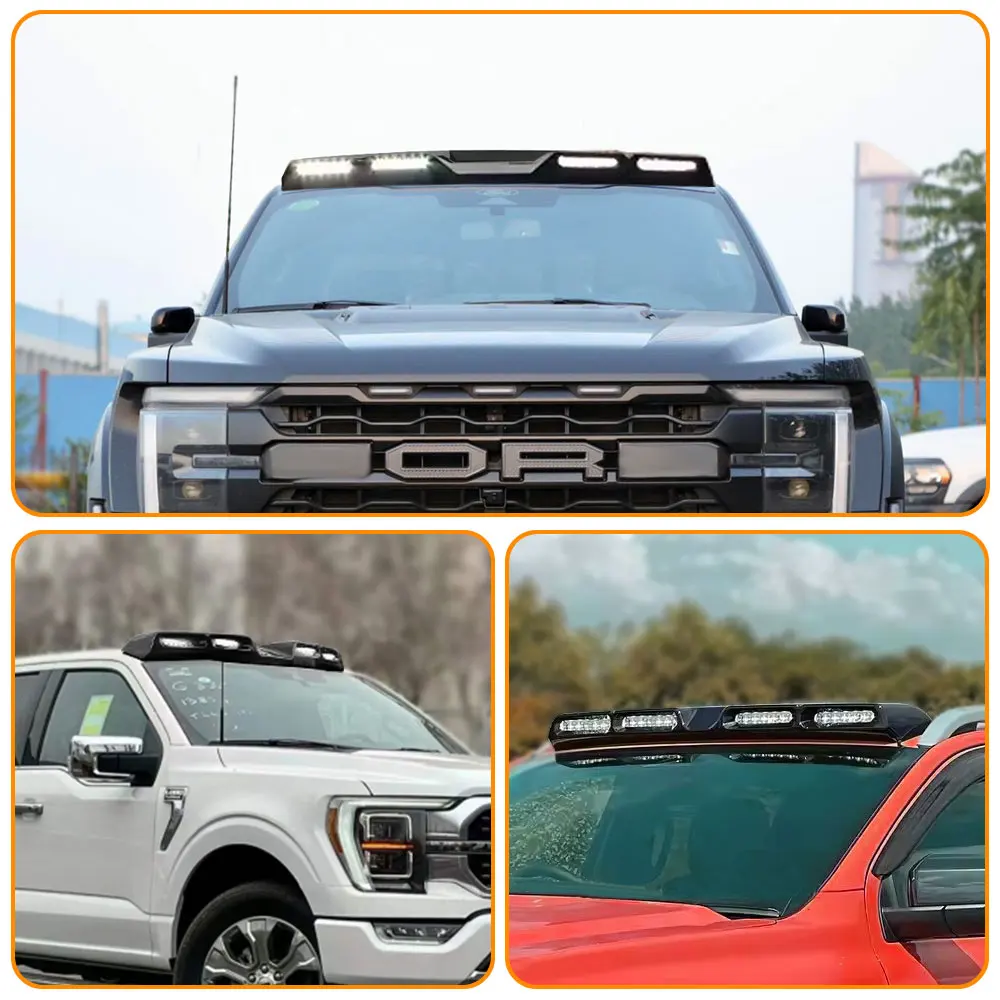 Listwa LED dachowa do Forda F-150 Raptor 2023 2024 2025, zewnętrzna lampa dachowa, spoiler dachowy