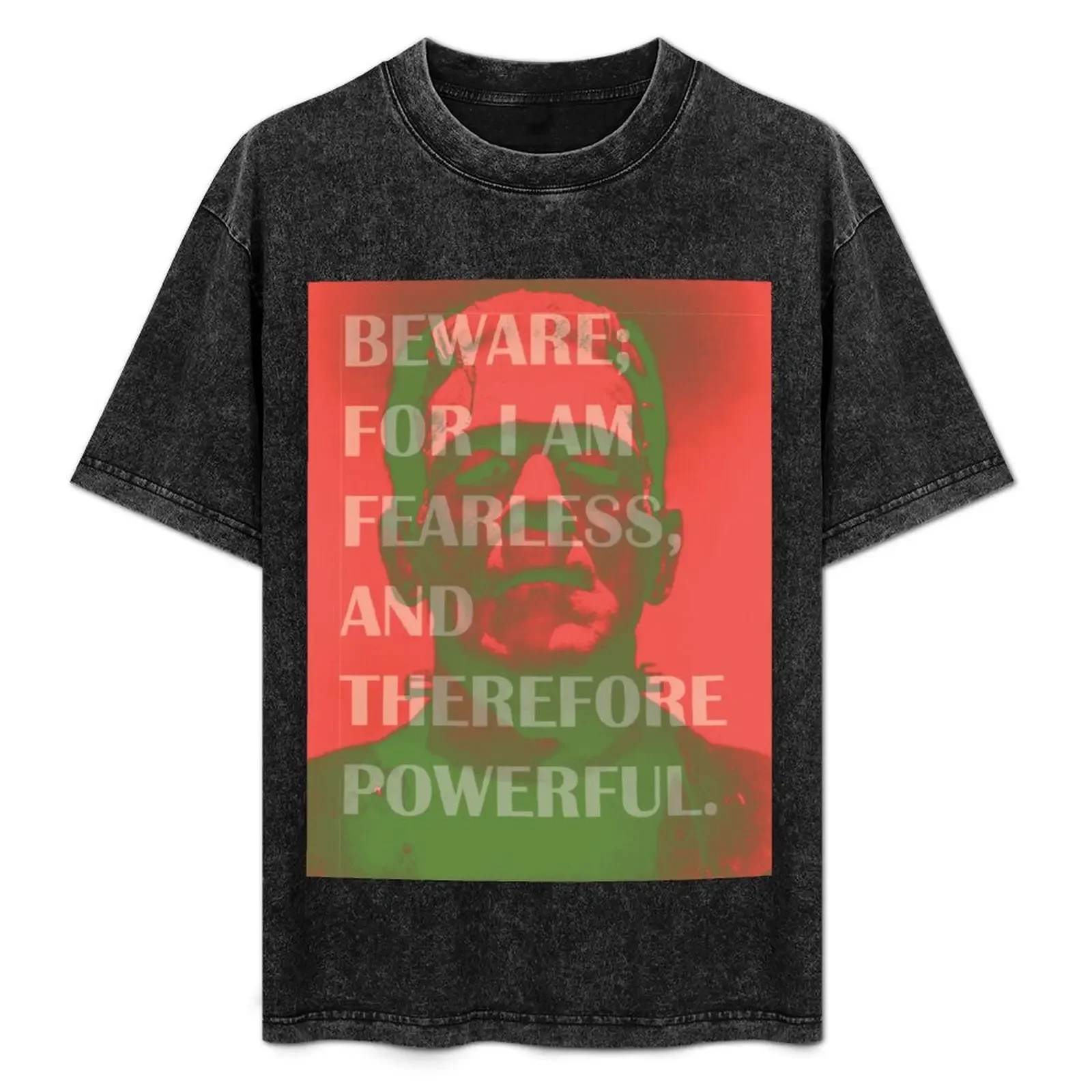 

Футболка Fearless Therefore Powerful, базовая однотонная футболка для весны и лета
